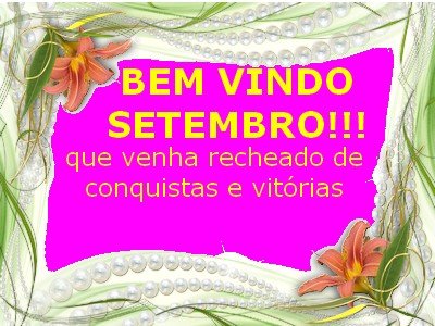 mensagem bem vindo mes de setembro whatsapp