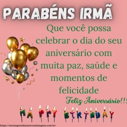 Que você possa celebrar o dia do seu aniversário com muita paz, saúde e momentos de felicidade.