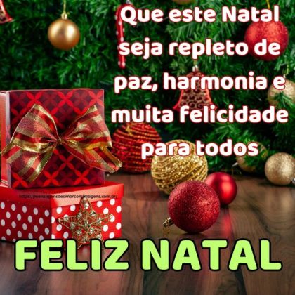 Que este Natal seja repleto de paz, harmonia e muita felicidade para todos.