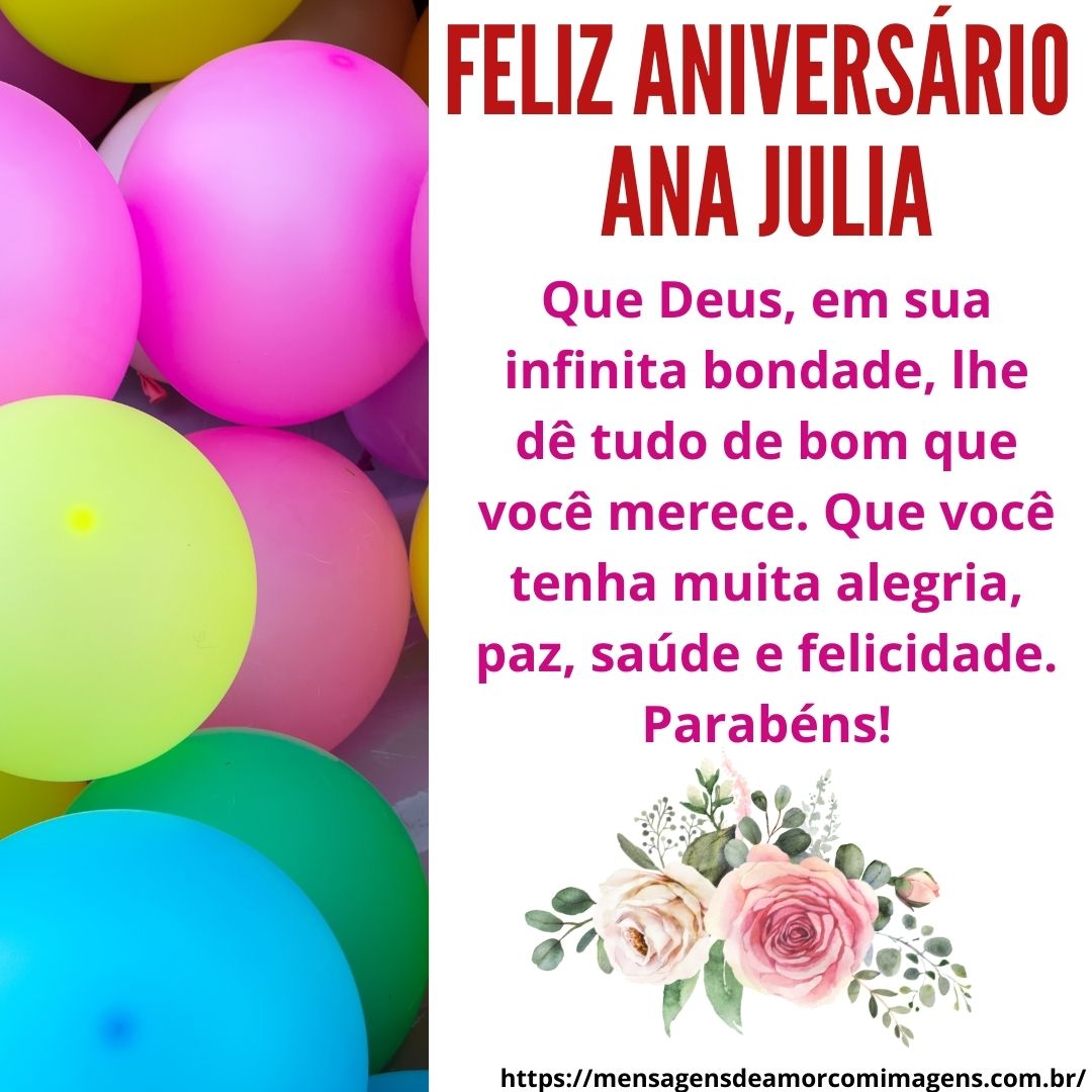 Parabens Julia e Feliz Aniversario - Bom dia 10