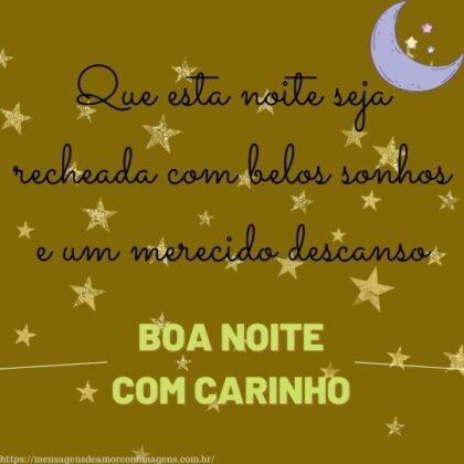 Mensagens de boa noite com carinho para whatsapp 3