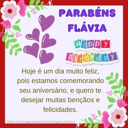 Feliz aniversario e parabens Flavia 1