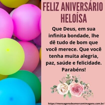 Feliz aniversário e parabéns Heloísa 2