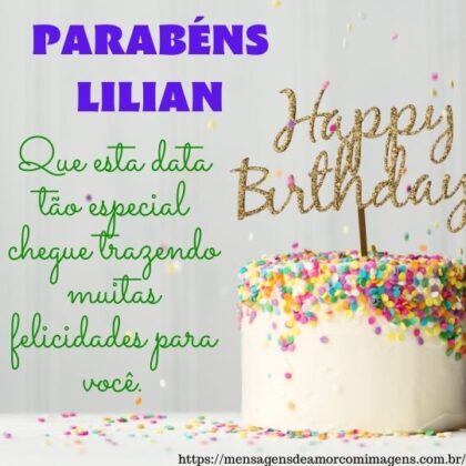 Feliz aniversario e parabens Lilian 1
