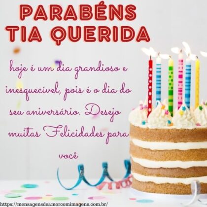 Feliz aniversario e parabens tia querida 1