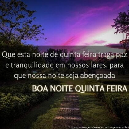 boa noite quinta feira terminando