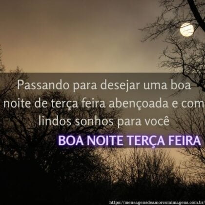 boa noite terça feira terminando