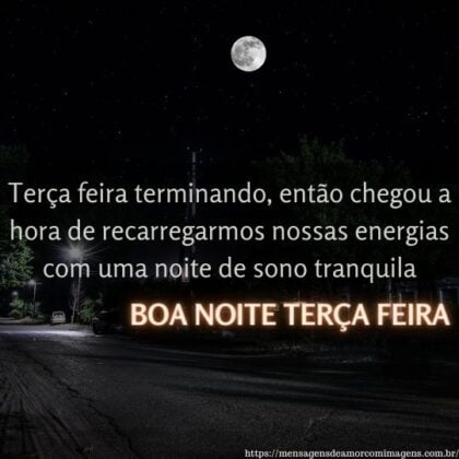 boa noite terça feira terminando