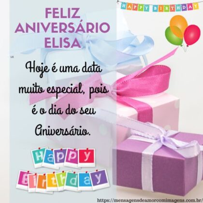 Feliz aniversário e parabéns Elisa 1