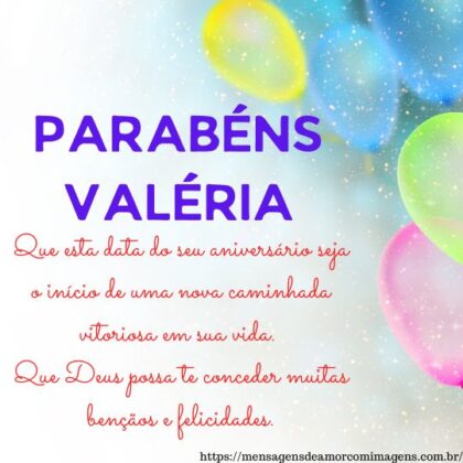 Feliz aniversário e parabéns Valéria 2