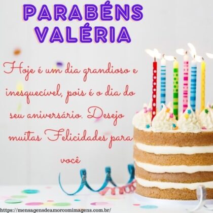 Feliz aniversário e parabéns Valéria 1