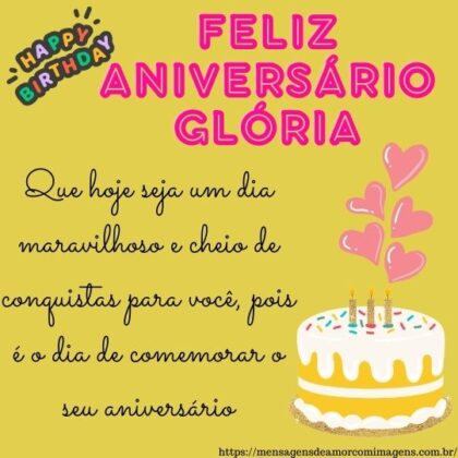 Feliz aniversario e parabéns Gloria1