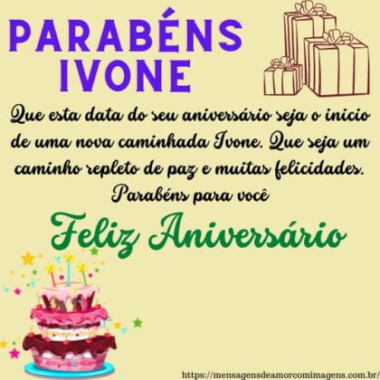 Feliz aniversário e parabéns Ivone 1