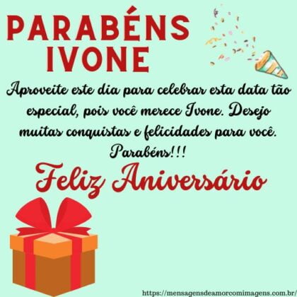 Feliz aniversário e parabéns Ivone 2