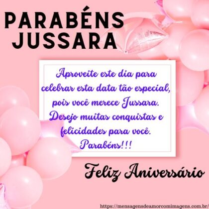 Feliz aniversário e parabéns Jussara 2