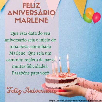 Feliz aniversário e parabens Marlene 1