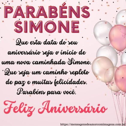 Feliz aniversário e parabéns Simone 1