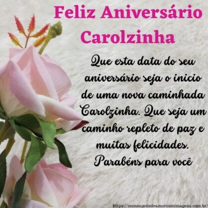 Feliz aniversário e parabéns Carolzinha 1