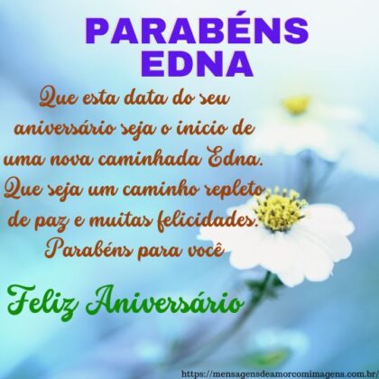 Feliz aniversário e parabéns Edna 1