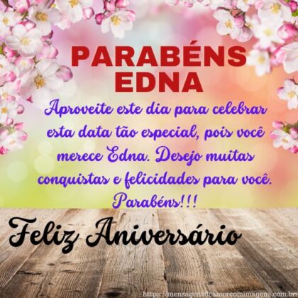 Feliz aniversário e parabéns Edna 2