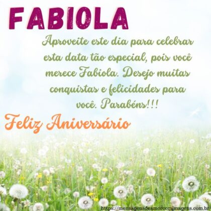 Feliz aniversário e parabéns Fabiola 2