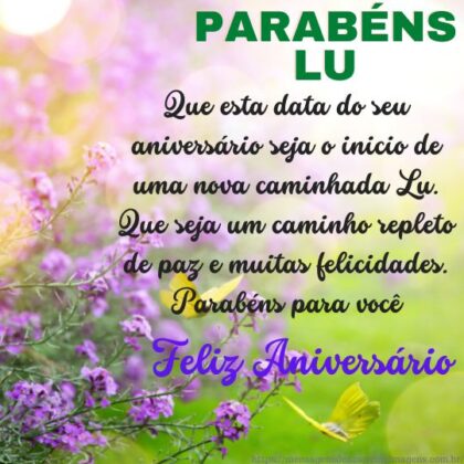 Feliz aniversário e parabéns Lu 1
