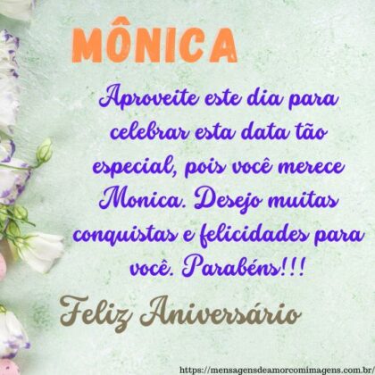 Feliz aniversário e parabéns Monica 2