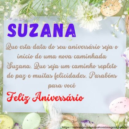 Feliz aniversário e parabéns Suzana 1