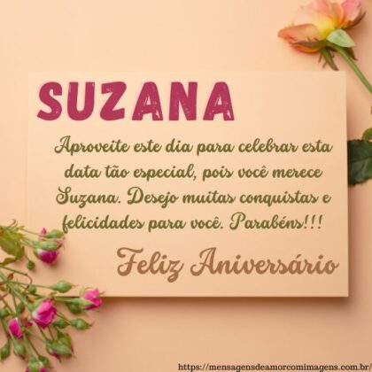 Feliz aniversário e parabéns Suzana 2