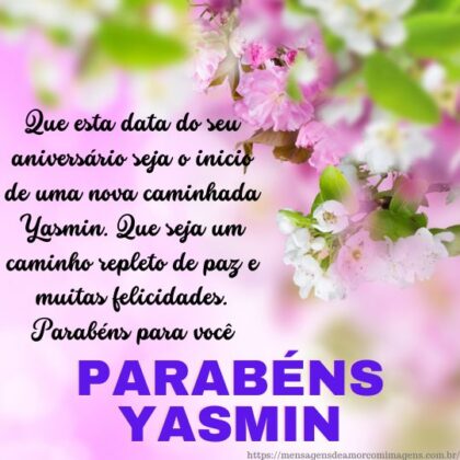 Feliz aniversário e parabéns Yasmin 1
