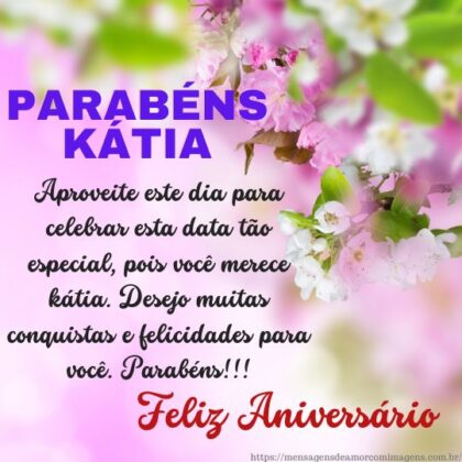 Feliz aniversário e parabéns kátia 2