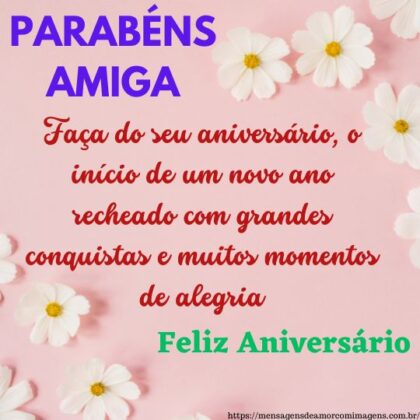 Parabéns amiga texto pequeno 2