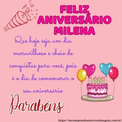 Feliz aniversário e parabéns Milena 2