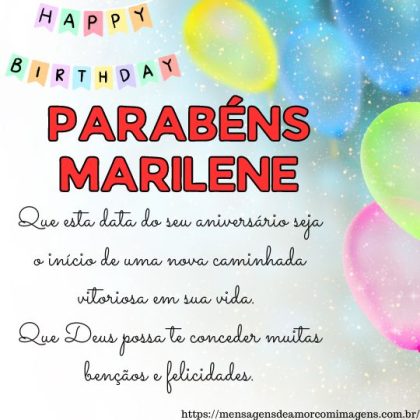 Feliz aniversário e parabéns Marilene 2