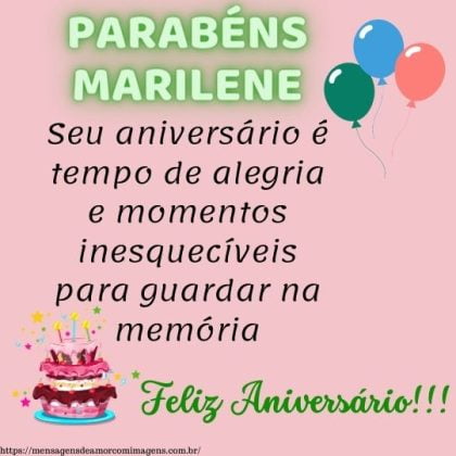 Feliz aniversário e parabéns Marilene 3