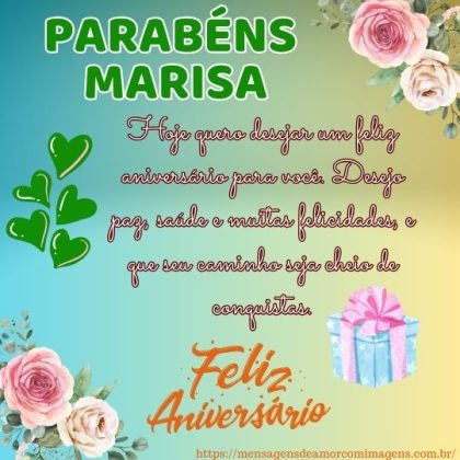 Feliz aniversário e parabéns Marisa 1