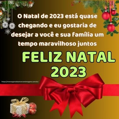 Mensagem de feliz Natal 2023