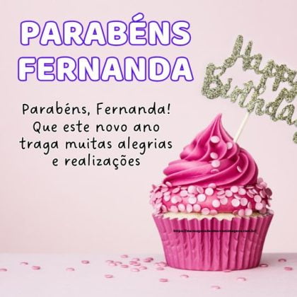 Parabéns Fernanda! Mensagem de Feliz aniversário 1