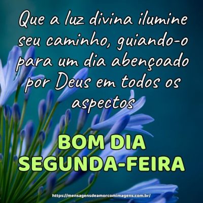 Bom dia de segunda-feira! Que a luz divina ilumine seu caminho