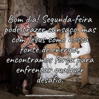 Bom dia! Segunda-feira pode trazer cansaço, mas com Jesus como nossa fonte de energia, encontramos força para enfrentar qualquer desafio.