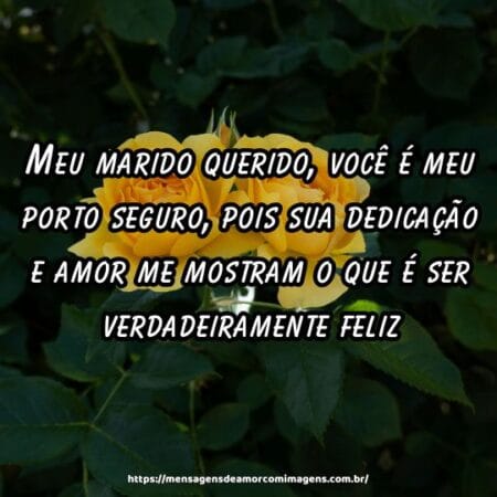 Meu marido querido, você é meu porto seguro, pois sua dedicação e amor me mostram o que é ser verdadeiramente feliz.