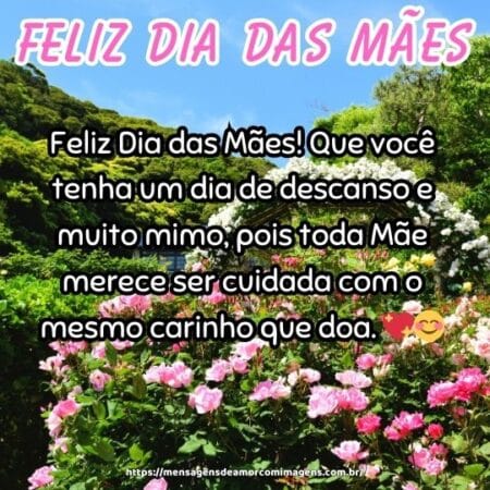 Feliz Dia das Mães! Que você tenha um dia de descanso e muito mimo, pois toda Mãe merece ser cuidada com o mesmo carinho que doa. 💖😊
