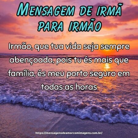 Irmão, que tua vida seja sempre abençoada, pois tu és mais que família, és meu porto seguro em todas as horas.