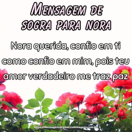 Nora querida, confio em ti como confio em mim, pois teu amor verdadeiro me traz paz.